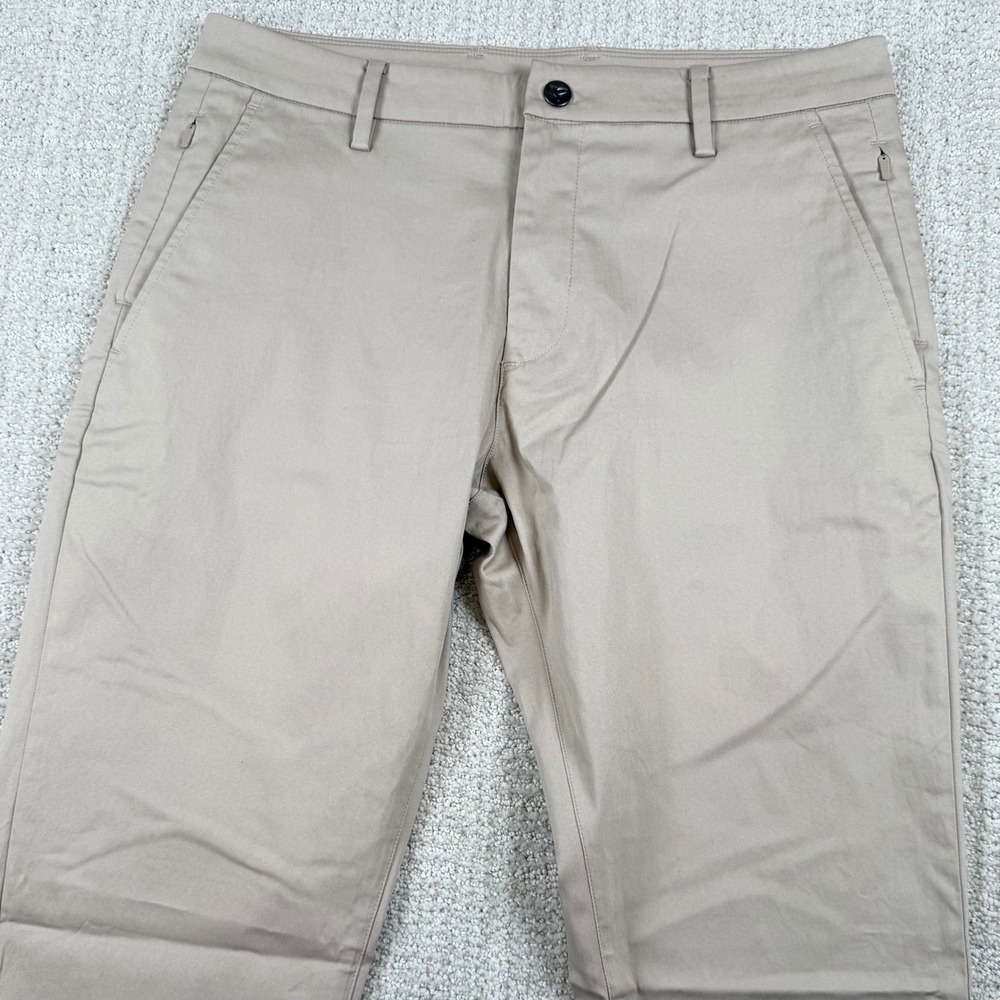 Birddogs Mens 32x32 Beige Stretch Performance Tapered Cotton Nylon Chino Pants